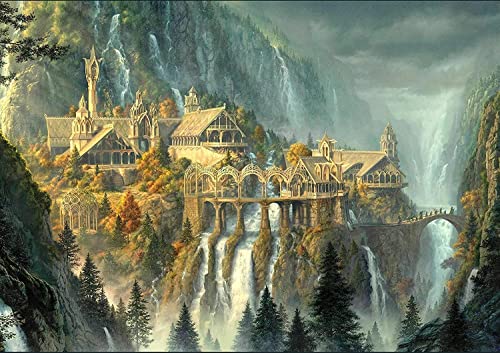 Puzzle 2000 Teile - Der Herr der Ringe - Puzzle for Adults and Children from 14 Years Knobelspiele Puzzle in Panorama Format 100x70cm von LORDOS