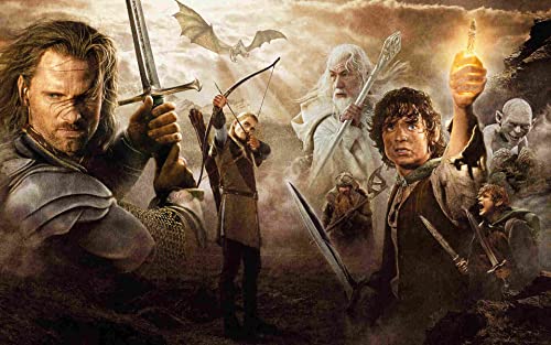 Puzzle 2000 Teile - Der Herr der Ringe - Puzzle for Adults and Children from 14 Years Knobelspiele Puzzle in Panorama Format 100x70cm von LORDOS