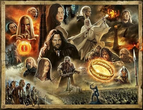 Puzzle 2000 Teile - Herr der Ringe - 2000 Piece Puzzle for Adults and Children from 14 Years - Herr der Ringe - Impossible Puzzle 100x70cm von LORDOS