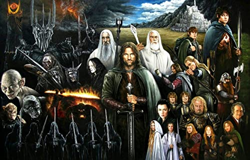 Puzzle 2000 Teile - Herr der Ringe - Puzzle for Adults and Children from 14 Years Knobelspiele Puzzle in Panorama Format 100x70cm von LORDOS