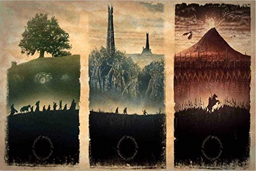 Puzzle 2000 Teile - Herr der Ringe - Puzzle for Adults and Children from 14 Years Knobelspiele Puzzle in Panorama Format - der Herr der Ringe - 100x70cm von LORDOS