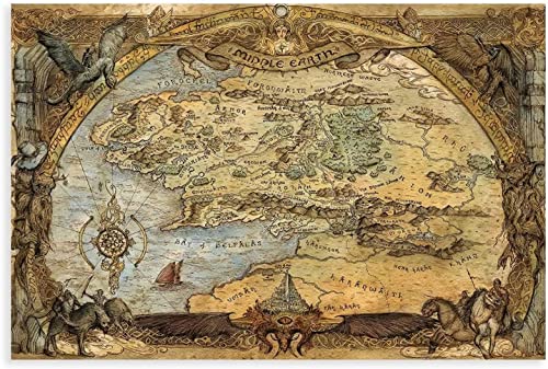 Puzzle 2000 Teile - Lord of The Rings Poster - Puzzle for Adults and Children from 14 Years Knobelspiele Puzzle in Panorama Format - der Herr der Ringe - 100x70cm von LORDOS