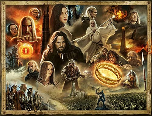 Puzzle 2000 Teile - Lord of The Rings - Puzzle for Adults and Children from 14 Years Knobelspiele Puzzle in Panorama Format - Lord of The Rings - 100x70cm von LORDOS