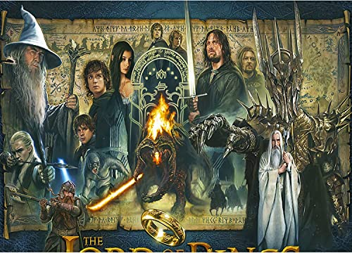 Puzzle 500 Teile - Herr der Ringe - 500 Piece Puzzle for Adults and Children from 14 Years - der Herr der Ringe - Impossible Puzzle 52x38cm von LORDOS