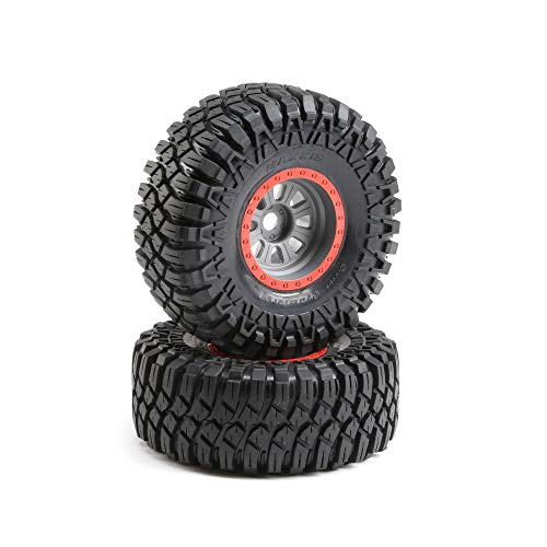 1/6 Maxxis Creepy Crawler LT Front/Rear 3.6 Pre-Mounted Tires, 20mm Hex (2): Super Rock Rey von LOSI