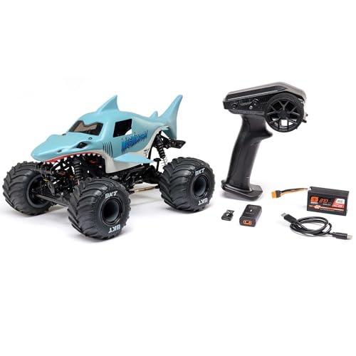 LOSI 1:8 Mini LMT Megalodon Monster Jam Truck 2S 4x4 Ready to Run Bürstenmotor, inkl Akku und Ladegerät von LOSI