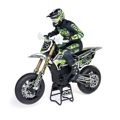 LOSI 1/4 Promoto-SM FXR Supermoto Ferngesteuertes Motorrad RTR mit Schwungrad Stabi Stoßdämpfer 3 Fahrmodi Brushless Kettenantrieb Kupplung ohne Akku und Ladegerät von LOSI