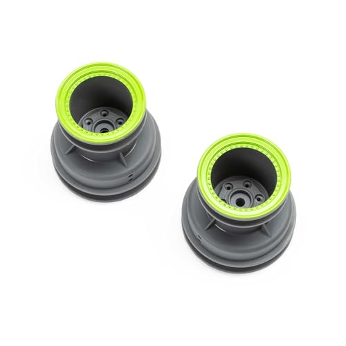 MT Wheel, Green Beadlock, Lt Grey(2): Mini LMT von LOSI