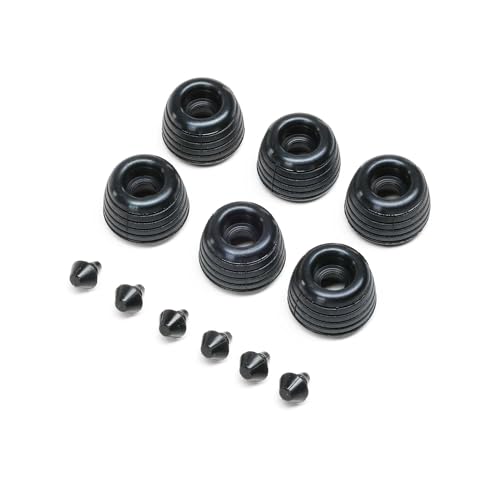 Rubber Lean Bar Wheels & Stops (6): Promoto-SM von LOSI