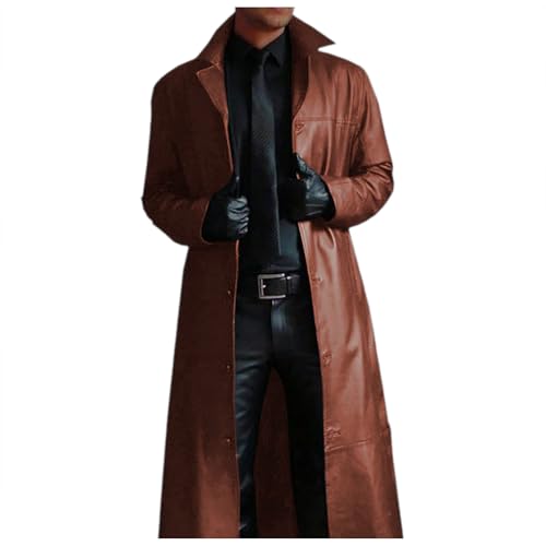 Herren Steampunk Lederjacke - Gothic Leder Trenchcoat Herren Lang Trendy Renaissance Jacke Viktorianische Hof Gehrock Mode Zeigen Uniform Vampir Cosplay Kleidung Halloween Kostüm Herren Steampunk Lederjacke - Gothic Leder Trenchcoat Herren Lang Trendy Renaissance Jacke Viktorianische Hof Gehrock Mode Zeigen Uniform Vampir Cosplay Kleidung Halloween Kostüm von LOSSLO