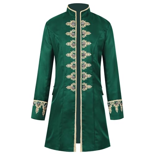 Herren Steampunk Mantel - Gothic Jacke Herren Lang Trendy Renaissance Königlicher Trenchcoat Viktorianische Hof Gehrock Elegant Uniform Theater Performance Cosplay Kleidung Halloween Kostüm Herren Steampunk Mantel - Gothic Jacke Herren Lang Trendy Renaissance Königlicher Trenchcoat Viktorianische Hof Gehrock Elegant Uniform Theater Performance Cosplay Kleidung Halloween Kostüm von LOSSLO