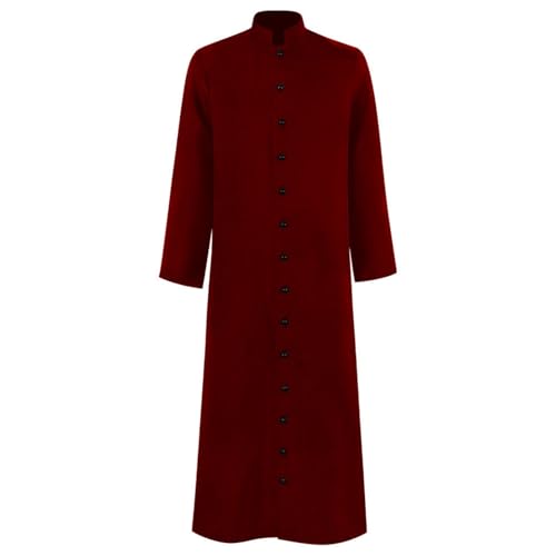 Herren Steampunk Pfarrer - Klassisch Geistliche Mantel Herren Lang Schwarz Renaissance Bischof Jacke Retro Viktorianische Hof Gehrock Gothic Uniform Elegant Theater Kleidung Cosplay Halloween Kostüm Herren Steampunk Pfarrer - Klassisch Geistliche Mantel Herren Lang Schwarz Renaissance Bischof Jacke Retro Viktorianische Hof Gehrock Gothic Uniform Elegant Theater Kleidung Cosplay Halloween Kostüm von LOSSLO