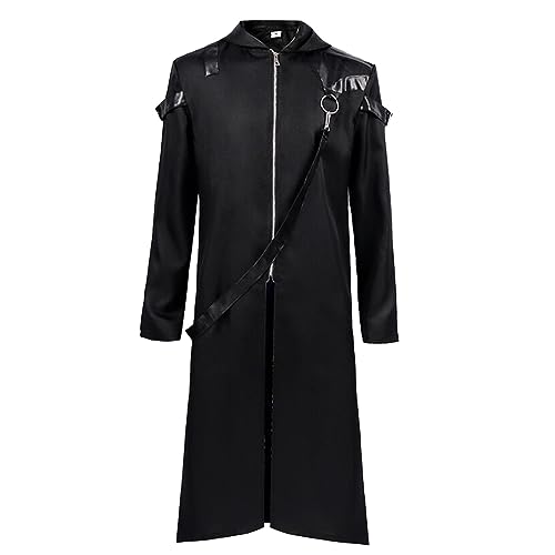 LOSSLO Steampunk Herren Mantel, Frack Jacket Herren Lang Mittelalter Gehrock Renaissance Kostüme Viktorianische Gothic Kleidung Mittelalter Palast Mantel Halloween Kostüme Karneval Party Cosplay von LOSSLO