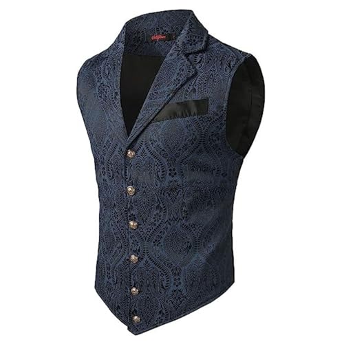 LOSSLO Weste Herren Gothic Steampunk Herren Anzugweste Zweireihig Viktorianischer Anzug Westes Mittelalter Renaissance Kleidung Halloween Kostüm für Kostüme Party LOSSLO Weste Herren Gothic Steampunk Herren Anzugweste Zweireihig Viktorianischer Anzug Westes Mittelalter Renaissance Kleidung Halloween Kostüm für Kostüme Party von LOSSLO