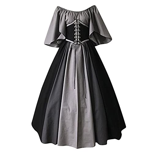 Mittelalter Kleider Damen Große Größen, Renaissance Maxikleid mit Korsett, Vintage MittelalterkleidTraditionelle Viktorianischen Prinzessin Faschingskostüme Halloween Kostüm Karneval Party Festival Mittelalter Kleider Damen Große Größen, Renaissance Maxikleid mit Korsett, Vintage MittelalterkleidTraditionelle Viktorianischen Prinzessin Faschingskostüme Halloween Kostüm Karneval Party Festival von LOSSLO