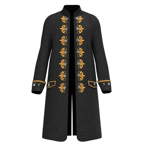 Steampunk Herren Mantel Große Größen - Gothic Jacke Herren Midi Trendy Renaissance Frack Jacquard Viktorianische Hof Gehrock Elegant Frack Theater Königlicher Kleidung Cosplay Halloween Kostüm Steampunk Herren Mantel Große Größen - Gothic Jacke Herren Midi Trendy Renaissance Frack Jacquard Viktorianische Hof Gehrock Elegant Frack Theater Königlicher Kleidung Cosplay Halloween Kostüm von LOSSLO