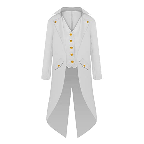 Steampunk Herren Tuxedo - Gothic Frack Herren Lang Klassiker Schwarz Mantel Viktorianische Hof Gehrock Retro Renaissance Elegant Jacke Theater Performance-Kleidung Cosplay Halloween Kostüm Steampunk Herren Tuxedo - Gothic Frack Herren Lang Klassiker Schwarz Mantel Viktorianische Hof Gehrock Retro Renaissance Elegant Jacke Theater Performance-Kleidung Cosplay Halloween Kostüm von LOSSLO