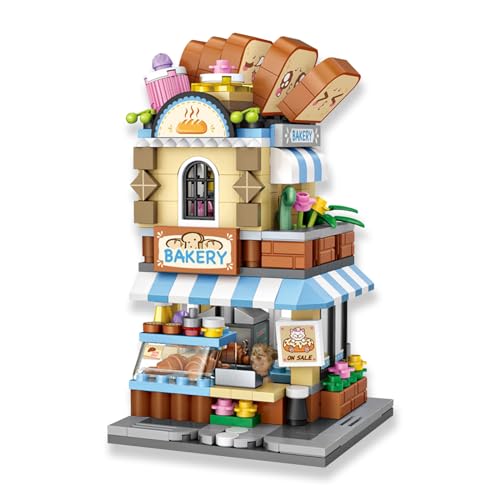 LOTOLO Mini Stadtladen Street View Modellsatz für Bausteine,Simulation Sammlung Partikel Architektur Bau Ziegel Spielzeug,Home Decor (Bäckerei) von LOTOLO