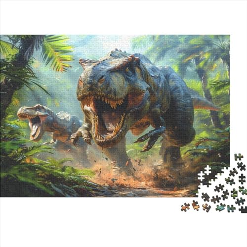 1000 Stück Puzzles Für Erwachsene Teenager Dinosaurier Stress Abbauen Familien-Puzzlespiel Mit Poster in Voller Größe 1000-teiliges Puzzle Lernspiel Geschenk 1000pcs (75x50cm) von LOUSON