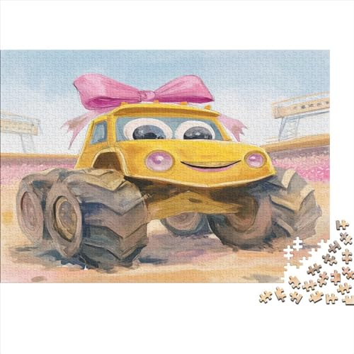 1000 Stück Puzzles Für Erwachsene Teenager Yellow Monster Truck Stress Abbauen Familien-Puzzlespiel Mit Poster in Voller Größe 1000-teiliges Puzzle Lernspiel Geschenk 1000pcs (75x50cm) von LOUSON