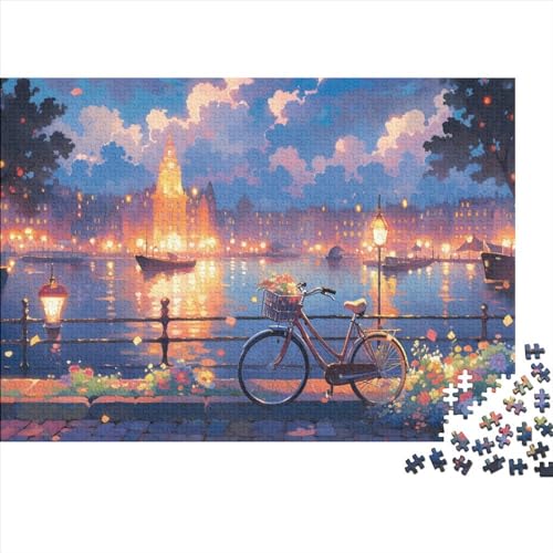 1000 Stück Puzzles Für Erwachsene Teenager romantischer_Abend_in_Amsterdam Stress Abbauen Familien-Puzzlespiel Mit Poster in Voller Größe 1000-teiliges Puzzle Lernspiel Geschenk 1000pcs (75x50cm) von LOUSON