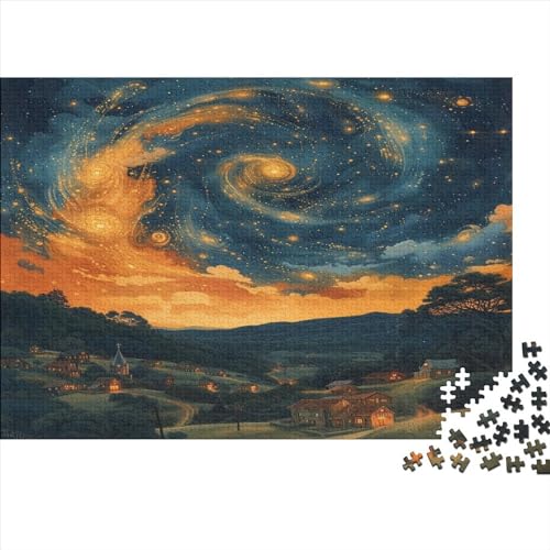 1000 Stück Puzzles Für Erwachsene Teenager sternenklarer Himmel Stress Abbauen Familien-Puzzlespiel Mit Poster in Voller Größe 1000-teiliges Puzzle Lernspiel Geschenk 1000pcs (75x50cm) von LOUSON