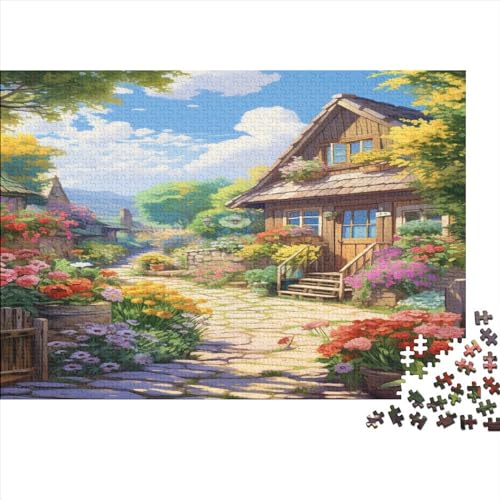 2023 Hölzern Puzzle Bergdorfhütte (1), Familienurlaub-Puzzle 300 Teile Puzzles, Puzzles,Hausdekoration, Erwachsene von LOUSON