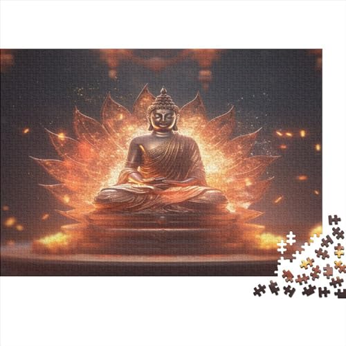 2023 Hölzern Puzzle Buddha, Familienurlaub-Puzzle 1000 Teile Puzzles, Puzzles,Hausdekoration, Erwachsene von LOUSON