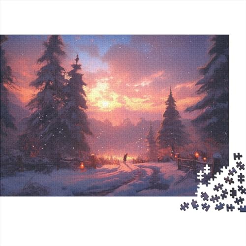 2023 Hölzern Puzzle Christmas Scenes, Familienurlaub-Puzzle 1000 Teile Puzzles, Gift Puzzles,Hausdekoration, Erwachsene von LOUSON