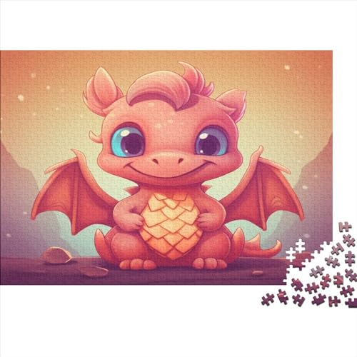 Cartoon-Pterosaurier, 500-teiliges Puzzle für Erwachsene, Drache, 500 Teile (52 x 38 cm), Holz von LOUSON