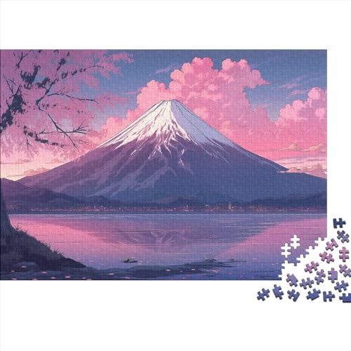 Hölzern Japan Puzzle, 1000 Hölzern Puzzle Teile Im Adventskalender 2023, Geschenke Für Jungen, Mädchen, Familie Und Freunde Zu Weihnachten(Mont Fuji) von LOUSON