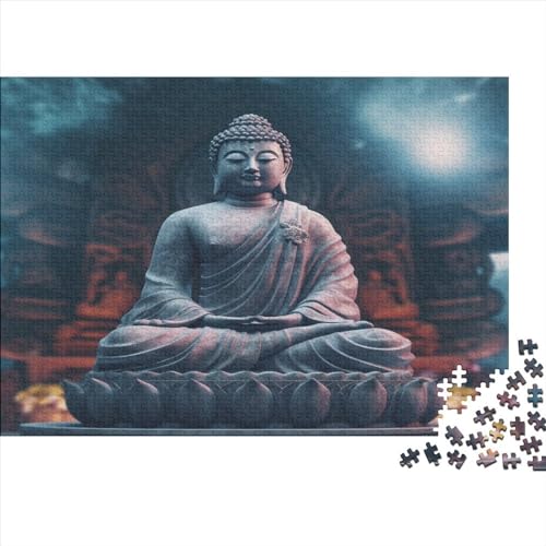 Hölzern Puzzle 2023, Adventskalender Puzzle 1000 Hölzern Teile Weihnachtskalender 2023 Männer Frauen Geschenke Jigsaw Puzzle Adventskalender Geschenke - Buddha von LOUSON