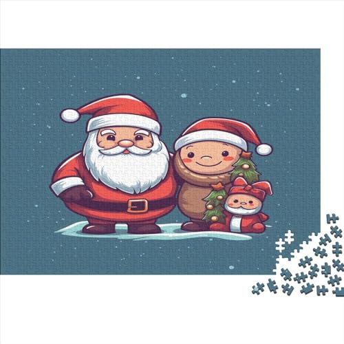 Hölzern Puzzle 2023, Adventskalender Puzzle 1000 Hölzern Teile Weihnachtskalender 2023 Männer Frauen Geschenke Jigsaw Puzzle Adventskalender Geschenke - Santa Claus von LOUSON