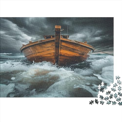 Hölzern Puzzle 2023, Adventskalender Puzzle 300 Hölzern Teile Weihnachtskalender 2023 Männer Frauen Geschenke Jigsaw Puzzle Adventskalender Geschenke - Hochgeschwindigkeitsboot von LOUSON