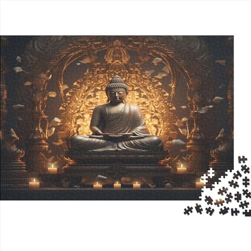 Hölzern Puzzle 500 Teile Buddha - Farbenfrohes Puzzle Für Erwachsene in Bewährter Qualität () 500pcs (52x38cm) von LOUSON