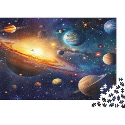 Hölzern Puzzle - Universum - 300 Teile Puzzle Für Erwachsene, Holzpuzzle Mit 300pcs (40x28cm) von LOUSON