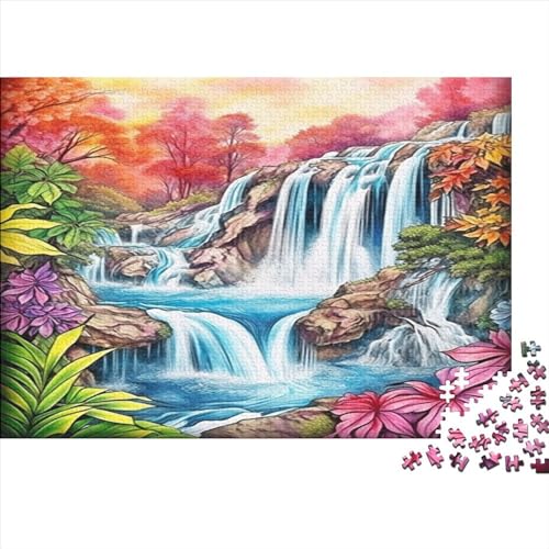 Hölzern Puzzle Wasserfall (3) 300 Piece Puzzle for Adults and Children Aged 14 and Over, Puzzle with 300pcs (40x28cm) von LOUSON