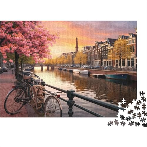 Puzzles für Erwachsene 1000 Teile Fahrräder in Amsterdam Puzzles für Erwachsene Familienspiele Weihnachten Geburtstagsgeschenke Schöne Kunst von LOUSON