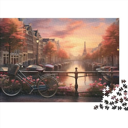 Puzzles für Erwachsene 1000 Teile Fahrräder in Amsterdam Puzzles für Erwachsene Familienspiele Weihnachten Geburtstagsgeschenke Schöne Kunst von LOUSON