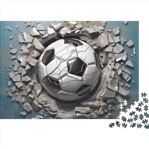 Puzzles mit 1000 Teilen, 3D-Fußball, Basteln, kreative Unterhaltung, Spaß, für Erwachsene und Kinder ab 14 Jahren, Puzzle aus Holz von LOUSON