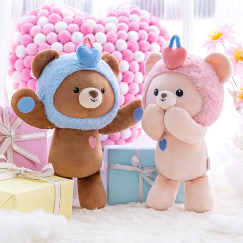 LOVELOCKBEAR Kleine Bear Plüschtiere, Kuscheltier Bär Stofftiere mit Velcro Fastener, 30cm Stuffed Animals Cute Plüschtier, Hochzeitstag Valentinstag Weihnachten Geschenke für Jungen und Freundin von LOVELOCKBEAR