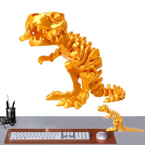 LOVEMETOO Schreibtisch-Dinosaurierfiguren,Dinosaurier-Charakterfiguren - 3D-Druck Skelett-Dinosaurier-Ornament für den Desktop,Dinosaurier-Sammelfiguren für Erwachsene und Kinder für Nachttisch von LOVEMETOO