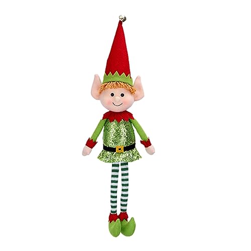 LOVEMETOO Weihnachtselfen Puppes | 65cm Weihnachtself Puppe Mit Langem Bein | Weihnachten Plüsch Figur Dekorationen | Niedliche Plüsch Puppen Für Weihnachtsbaumbehang, Kamindekorationen von LOVEMETOO