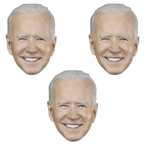 LOVETRENDS Joe Biden Maske - 3er Pack - Pappmaske mit elastischer Schnur - Politiker Verkleidung Zubehör von LOVETRENDS