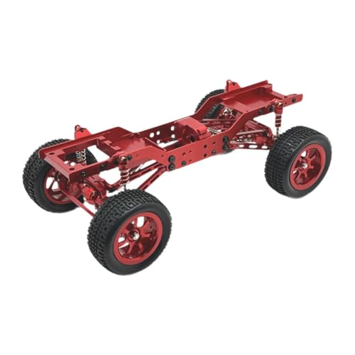 LOVIVER 1/12 4WD Rahmenbausatz, DIY Metall RC Karosserie Chassis Rahmen Ersatzteile für MN168 RC Auto Modell LKW, Rot von LOVIVER