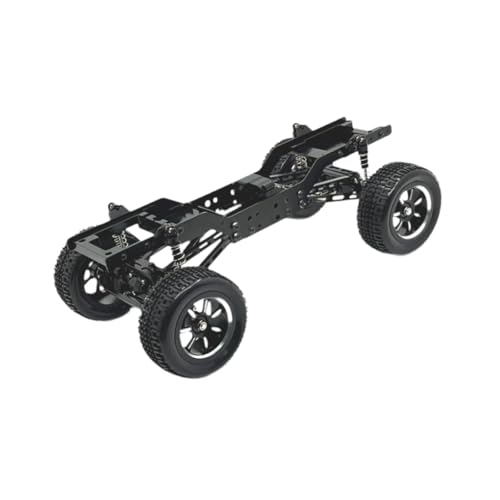 LOVIVER 1/12 4WD Rahmenbausatz, DIY Metall RC Karosserie Chassis Rahmen Ersatzteile für MN168 RC Auto Modell LKW, Schwarz von LOVIVER