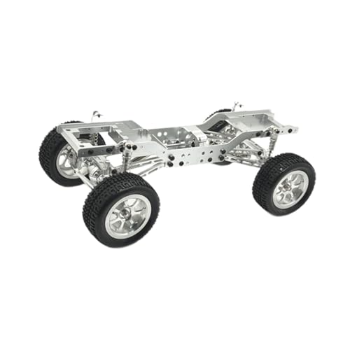 LOVIVER 1/12 4WD Rahmenbausatz, DIY Metall RC Karosserie Chassis Rahmen Ersatzteile für MN168 RC Auto Modell LKW, Silber von LOVIVER