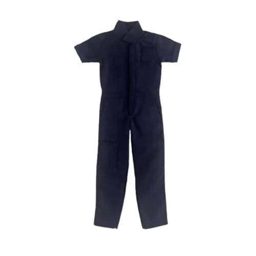 LOVIVER 1/12 Overalls Miniatur-Kleidung Cosplay Lässiger, stylischer Retro-Bodysuit zum Anziehen für 6''-Actionfiguren, Zubehör, BLAU von LOVIVER