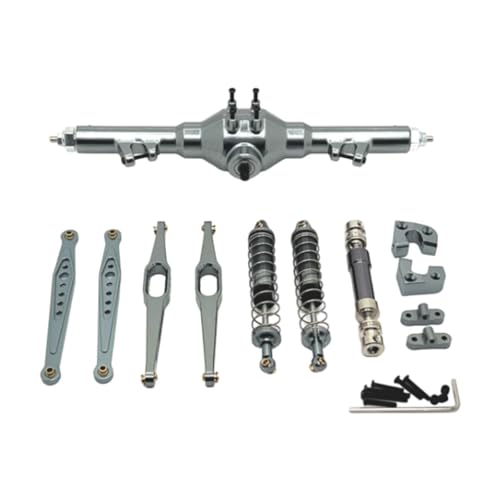 LOVIVER 1/12 RC-Auto-Upgrade-Kits, hinten Feste Spurstangen, Ersatzteile, Hinterachsbefestigungen, Differential-Hinterachse für 124006 12427 Hobby-Auto, Grau von LOVIVER