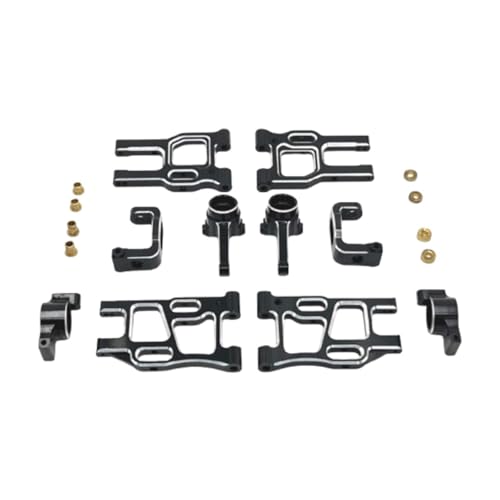 LOVIVER 1:10 RC Autoteile Ersatzteile Ersatz Robustes Hobby-Werkzeug RC Autozubehör Metall-Upgrade-Kits für Ptg-2R DIY ACCS Truck, Schwarz von LOVIVER